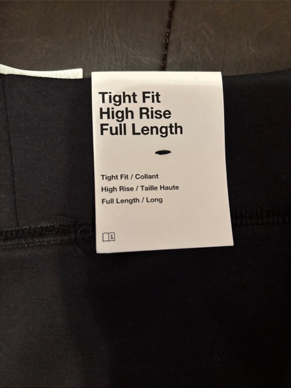 Nike Women Black Leggings with White Swoosh - Picture 2 of 5